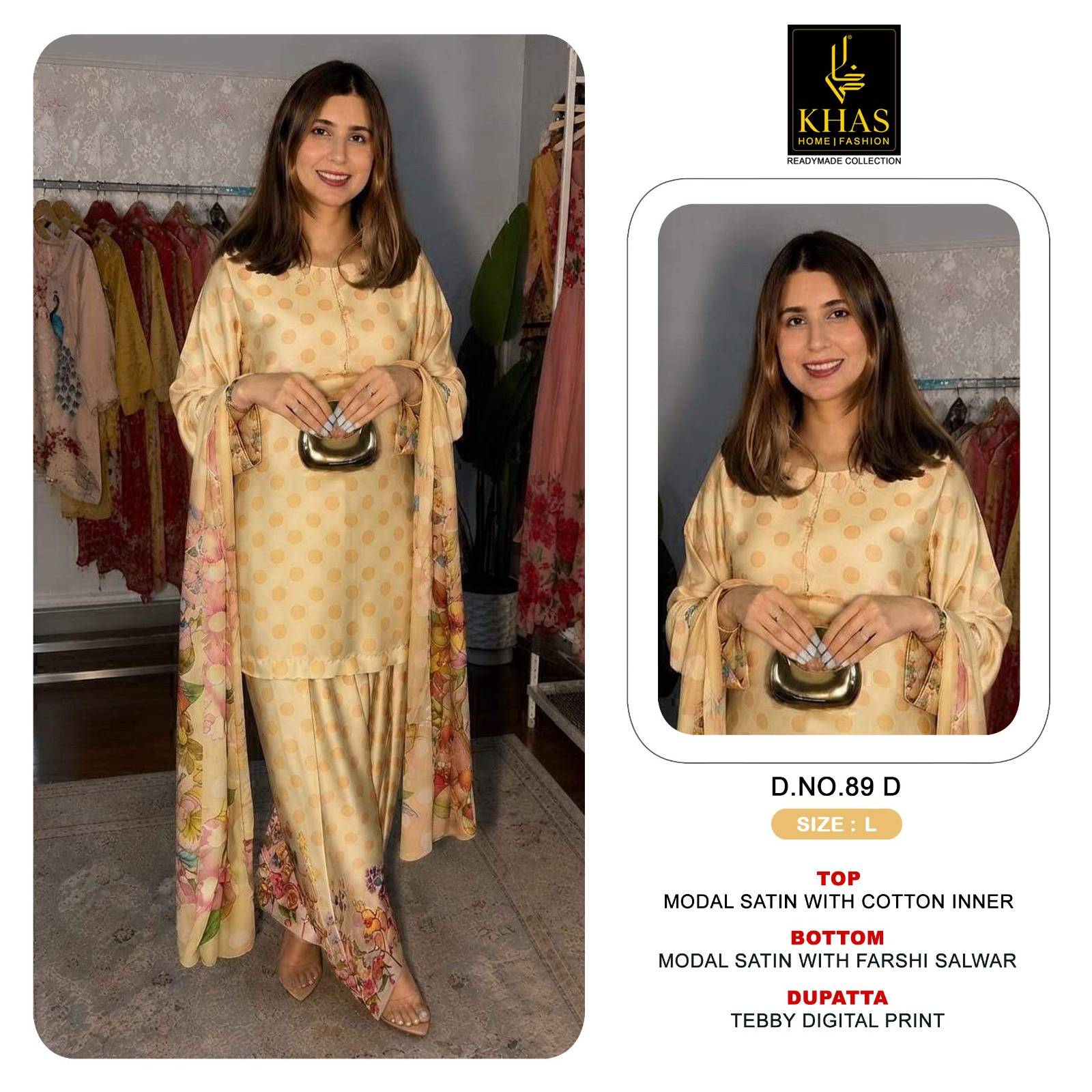 89 Series By Khas 89A To 89D Series Designer Stylish Fancy Ethnic Wear Collection Satin Stitched dresses At Wholesale Price